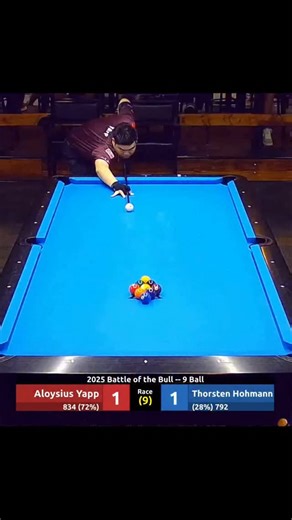 Performstars on Instagram: "Aloysius Yapp vs Thorsten Hohmann | 2025 Battle of the Bull. Computer vision algorithms used for ball trajectory simulation and data-driven visualization."