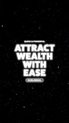 Attract Wealth With Ease 💸 Subliminal #subliminals #abundance #moneymindset