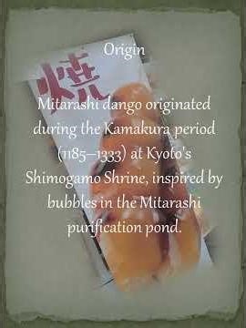 Dango: From Ancient Rituals to Street Food
