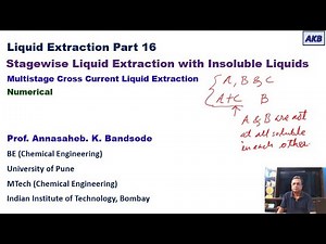 Liquid Extraction Part 16 A numerical based on Multistage Cross Current Liquid Extraction.