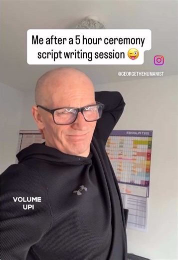 That back crack is worth every typed word of EVERY humanist wedding ceremony I write. Join me! Comment BACK below for more. @fuzeceremonies #scottishweddings #scottishcelebrant #georgethehumanist #humanistwedding #humanistceremony