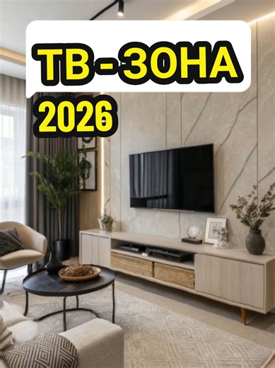 тв-зона 2026: как оформить стену с телевизором? #shorts #дизайн #твзона
