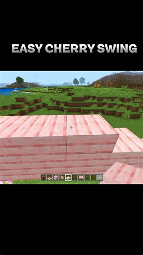 Minecraft Easy Cherry Swing 😎 Build Tutorial 🔥#minecraft #shorts #ideas