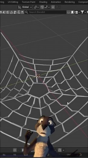 Make Realistic Spider Webs in Blender in 30 Seconds! 🕸️