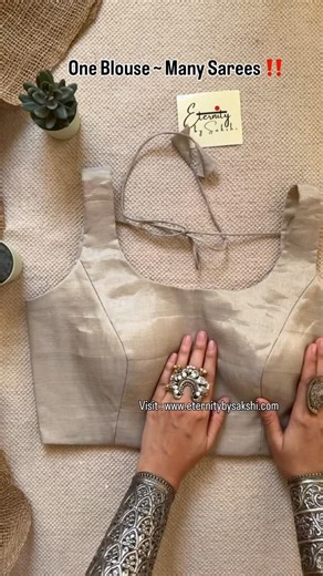 One Blouse, Endless Sarees ✨ Because a truly versatile blouse can change your whole saree game! 💫 Mix, match & create a new look every time — same blouse, different vibe, every single time. 💃 Visit : www.eternitybysakshi.com (We deliver worldwide) #EternityBySakshi #SareeStyling #BlouseGoals #MixAndMatch #EthnicStyle #SareeLove | Eternity by Sakshi