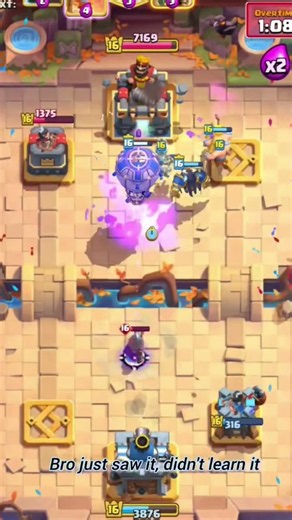 Bro just saw it, didn't learn it 💀 #ClashRoyaleShorts #Shorts#Gaming#Clutch#ClashRoyaleMemes