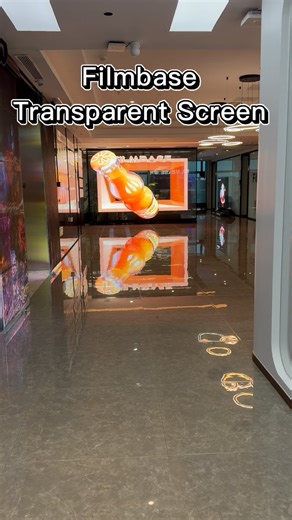 Alina Wu | Paste on glass, it turns a 3D screen instantly! #filmbase #ledglass #leddisplay #ledscreen #displayglass #ledfilm #transparentdisplay... | Instagram