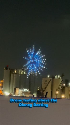 Went to get a look at the Disney Destiny before the media preview tomorrow and spotted some drone testing being done high above the deck 💥 #disneydestiny #drones #disneydrones #dcl #disneycruiseline #disneyreels #imsodisney #instareels @disneycruiseline | Doctor Disney