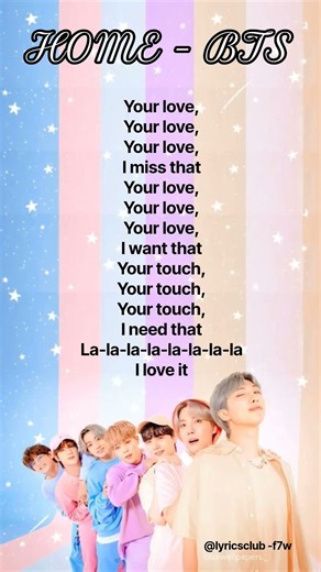 BTS song -home lyrics video ♥️🥰🎤 #trendingshorts #kpop #lyricalshorts #bts #officalvideo