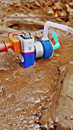 How to make water pump project | 9v battery | #shorts