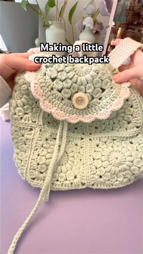 I used the crochet backpack pattern from The Caffeinated Snail🧶#crochet #crochetproject #crochetbag
