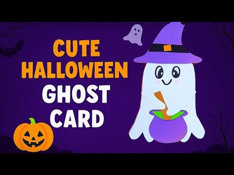 Handmade Halloween Cute Ghost 👻 Card | Easy DIY Halloween 🎃 Card Idea 💡