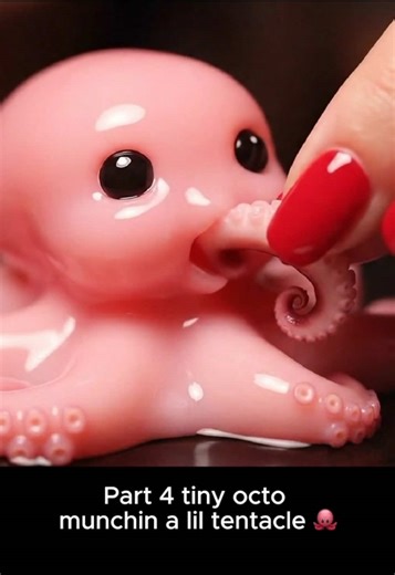 Cuttest octopus asmr I ever seen 😍❤️ #aiasmr #asmr #veo3 #satisfyingvideos #octopus