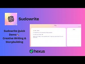Sudowrite Quick Demo | Step-by-Step Guide For Creative Writing & Storybuilding