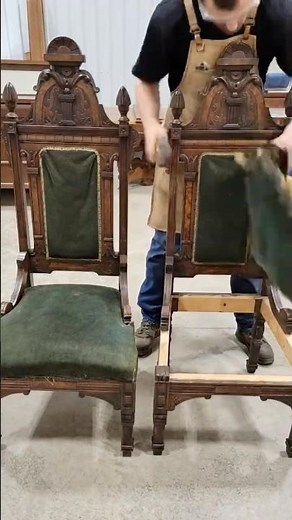 These 1880s chairs went from trash to treasure #furniture #victorian #diy