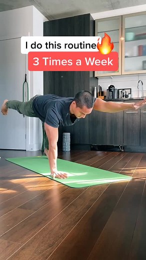 I do this routine 3 times a week to strengthen my core. #indoorworkout #keepingactive #fitness #fit #workout #coreworkout #strength