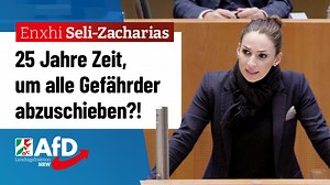 25 Jahre, um Gefährder abzuschieben? Ständig neue Abschiebe-Rekorde. Man müsste meinen, bald schon wären alle weg, die hier nicht hingehören. Enxhi Seli-Zacharias zeigt: Die Zahlen sprechen eine ganz andere Sprache: Sie sind lächerlich gering und dabei noch geschönt. Und man kann kaum fassen, wie viele Jahre es beim aktuellen Tempo dauern würde, um allein die Gefährder alle loszuwerden! | AfD-Fraktion NRW