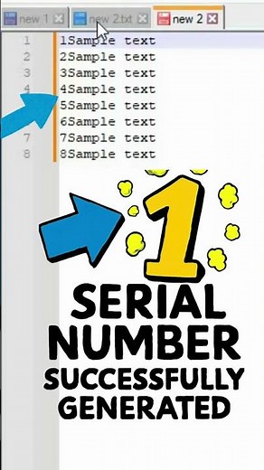 How to insert sequence or increment numbers Notepad plus | notepad++ #shorts