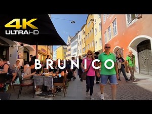 Walking in downtown BRUNICO, Italy in 4K Ultra HD \\\\ ASMR walking tour