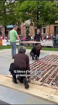 Exposition de la plus grande page imprimée de la Bible de Gutenberg à Strasbourg