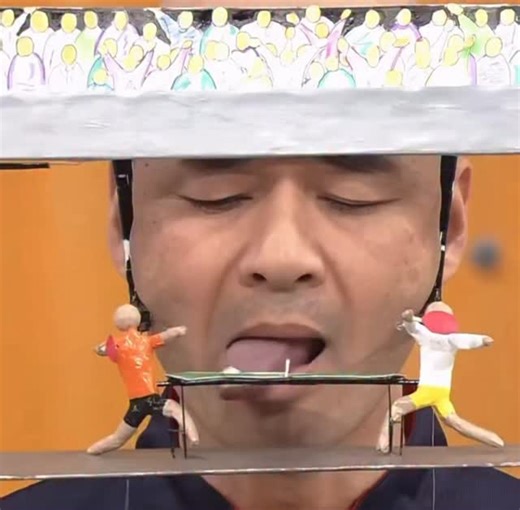 CCTTA| Table Tennis Club | This creative performance from the Japanese show Masquerade turns ping pong into a futuristic visual scene — where sport and art collide 🏓✨... | Instagram