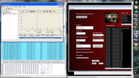 Scalable Distributed Denial of Service - Packet Control Engine Test (UDP Flood Attack)