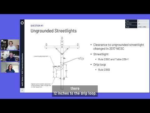 NESC streetlight rules in Communication Worker Safety Zones