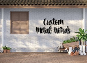 Custom Metal Script Word Sign: Script 3 Personalized Wall Decor - Etsy UK