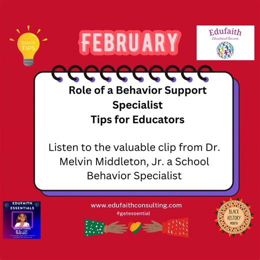 The Role of a Behavior Support Specialist This month’s episode features Dr. Melvin Middleton Jr., a behavioral interventionist and author, who shares essential insights on behavior supports, inclusive practices, and building school systems that enable students to thrive academically and socially. A must-listen for parents, educators, and education leaders. 🎧 Tune in today. Watch the full episode: https://youtu.be/fooren21IlQ?si=cAThPrE2hnAA6ay1 Or listen here: https://bit.ly/4kfIVjx #getessenti