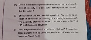 (h) Derive the relationship between mean free path and coeffici... | Filo