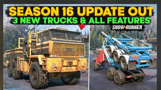 《雪地奔驰Snowrunner》全新第 16 季测试版更新：3辆新卡车、3个区域和其他特色