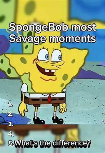 SpongeBob most savage moments #tiktok #viral #top5 #funny #spongebob