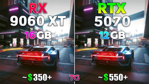 RX 9060 XT 16GB vs RTX 5070 12GB - Test in 10 games