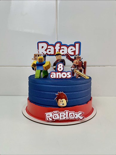 Bolo Personalizado Roblox para Aniversário Infantil