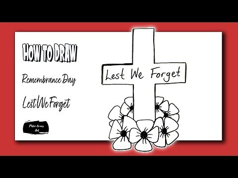 How to Draw a Lest We Forget Cross | Anzac / Remembrance Day Art