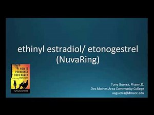 (CC) How to Pronounce ethinyl estradiol / etonogestrel (NuvaRing) Backbuilding Pharmacology