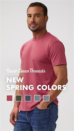 Spring, done right. Our StratuSoft™ Tees are back in a fresh lineup of seasonal colors — the same soft, sturdy comfort you know, now ready for longer days and warmer weather. Built simple. Worn easy. Made to last. | Fresh Clean Threads