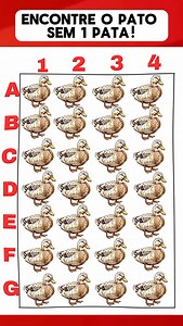 4.4K views · 2.9K reactions | LOCALIZE O PATO FALTANDO 1 PATA! #testedevisão #testepsicologico #raciociniologico #facebookreels | Jessica Messias | Facebook