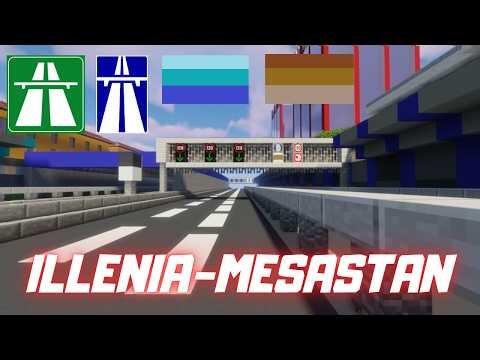 Minecraft Highway Trip! Driving from ILLENIA to MESASTAN trought Mount Garzen Tunnel