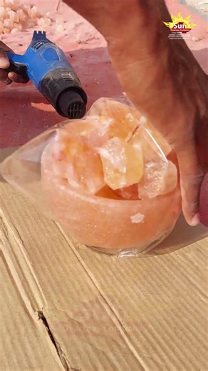 The satisfying process of making salt lamps #shorts #asmr