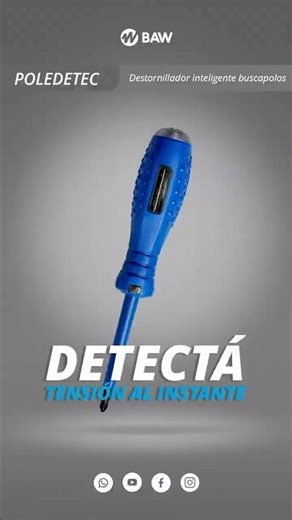 PoleDETECT BAW Smart Voltage Tester Screwdriver | Electrical Voltage Detector #shorts