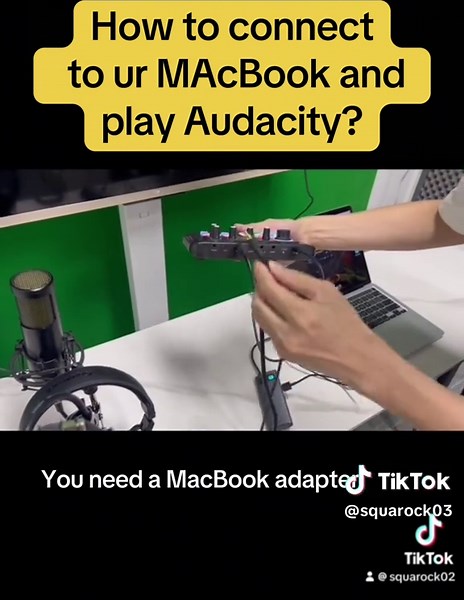 How to connect ur soundboard to ur Macbook and Play audacity?#tutorial #soundcard #audacity #macbook