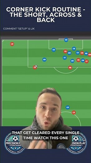 ⚽ Corner Kick Routine - Short, Across & Back 🔥