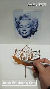 123K views · 4.1K reactions | Amazing Leaf Carving Art That Takes a Lifetime to Master... | World's Most Amazing Facts | Facebook