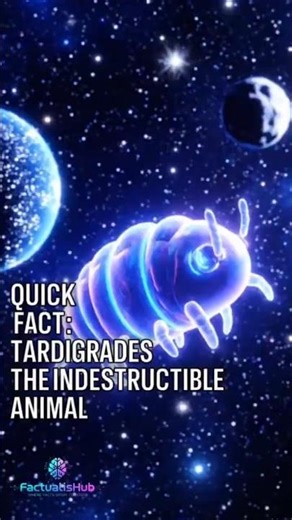 The Indestructible Water Bear, Survives Space! | Tardigrade Fact #facts #amazingfacts #shorts