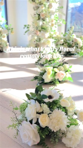 This is what luxury floral rentals look like. No wilted blooms. No surprise floral invoices. No stress about setup or teardown. Just breathtaking florals — arches, aisles, tables — ready for your wedding. Pricing begins at $1,100. Most couples invest around $2,000. Florals that maximize beauty and value, for couples who want design that feels effortless. DM your date venue to see if your day is open. Luxury rentals for Utah brides. #UtahFlowers #UtahFlorist #UtahFlowerShop #LocalFlowers #ShopLoc