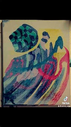 Easy Abstract Painting || beginner painting tutorial/tips || #beginnerarttips #painting #acrylicart
