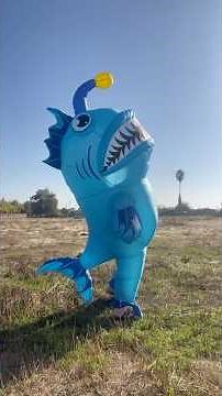 AMAZON Inflatable Fish Costume try-on. #amazoncostume #halloween #costume
