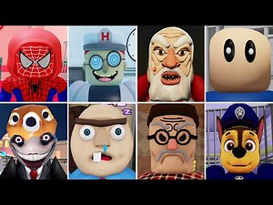 Baby Spidey Plays 9 Roblox Scary Obby Games In Mr Yummy, Iron man Barry, Evil Grandpa, Mr Popsters