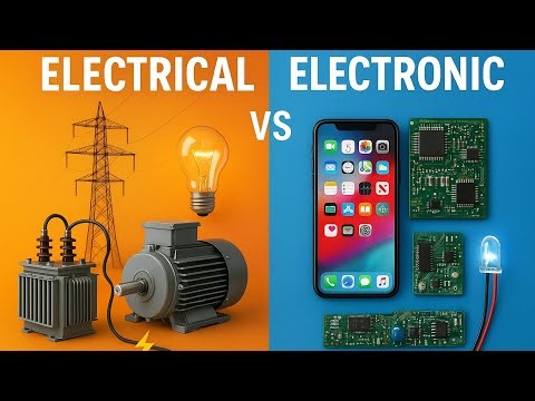 Electrical vs Electronics ⚙️ | What’s the REAL Difference? | Simple Explanation in 1 Minute!